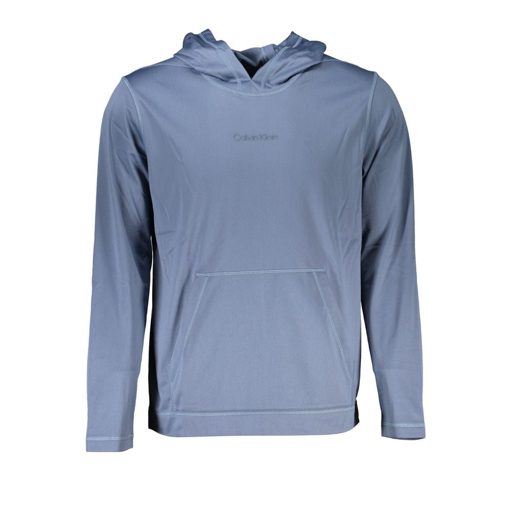 Calvin Klein Blue Polyester Men's Hooded Sweater